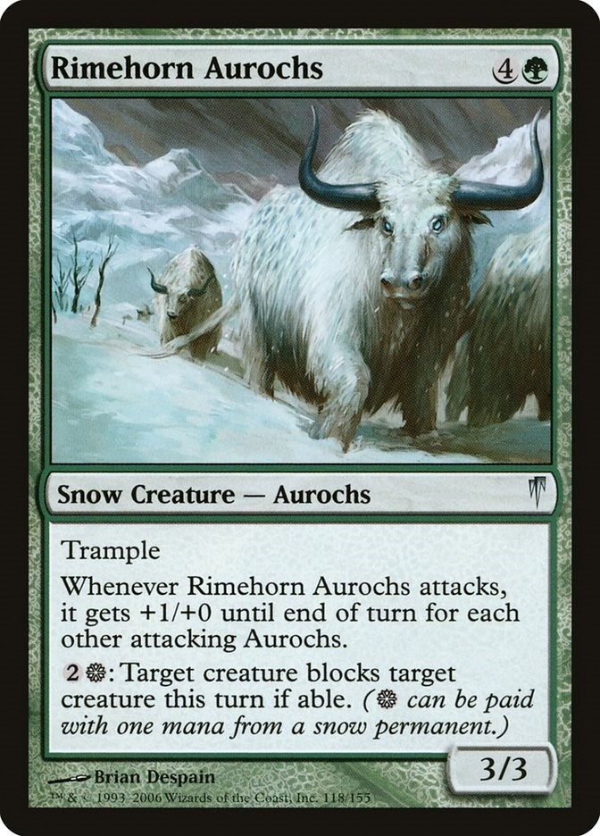 Image for Rimehorn Aurochs (118) (CSP) - Magic: The Gathering