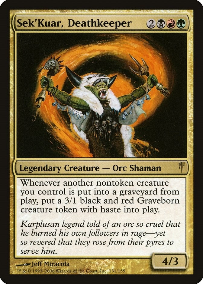Image for Sek'Kuar, Deathkeeper (131) (CSP) - Magic: The Gathering