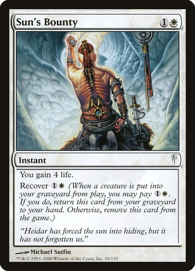 Image for Sun's Bounty (18) (CSP) - Magic: The Gathering