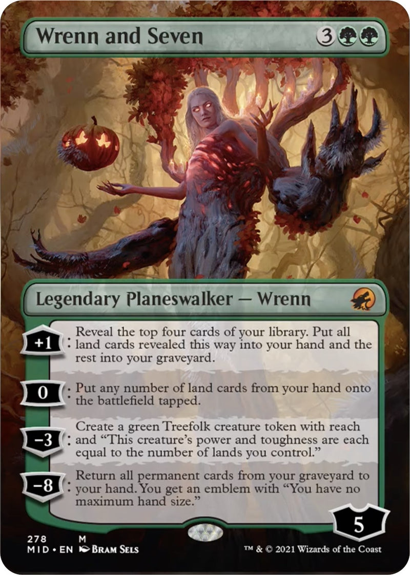 Image for Wrenn and Seven (Borderless) (278) (MID) - Magic: The Gathering
