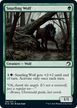 Image for Snarling Wolf (199) (MID) - Magic: The Gathering