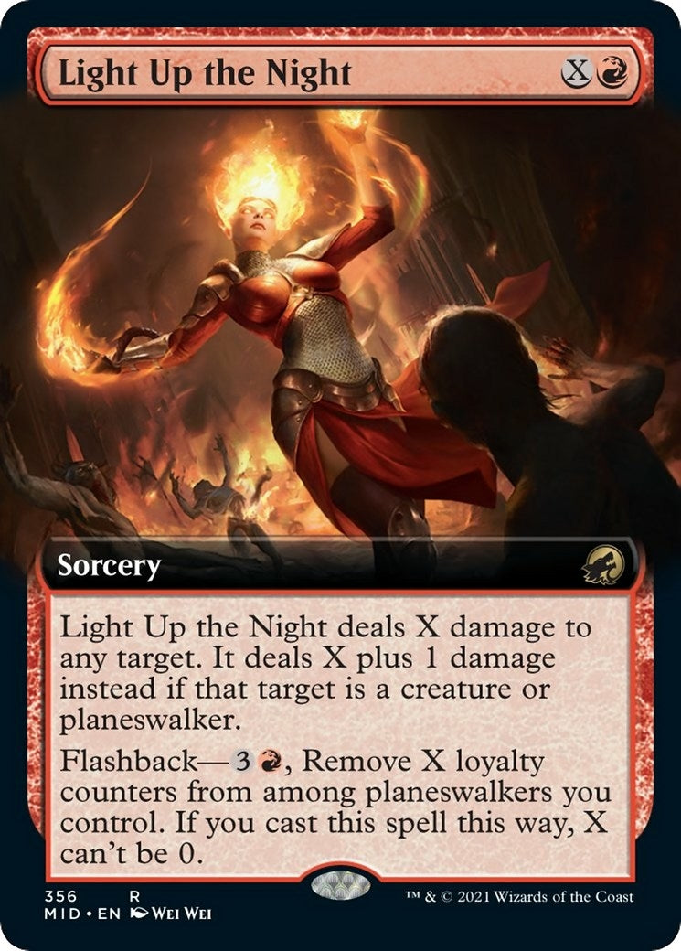 Image for Light Up the Night (Extended Art) (356) (MID) - Magic: The Gathering