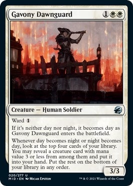 Image for Gavony Dawnguard (20) (MID) - Magic: The Gathering