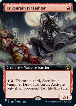Image for Falkenrath Pit Fighter (Extended Art) (354) (MID) - Magic: The Gathering