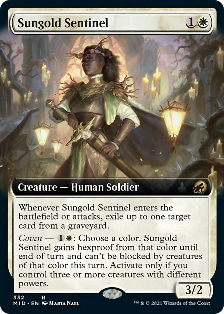 Image for Sungold Sentinel (Extended Art) (332) (MID) - Magic: The Gathering