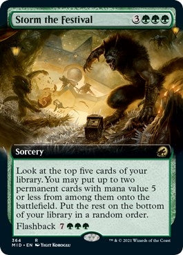 Image for Storm the Festival (Extended Art) (364) (MID) - Magic: The Gathering