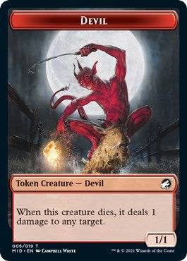 Image for Devil Token (6) (MID) - Magic: The Gathering