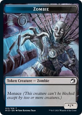 Image for Zombie (015) Token (15) (MID) - Magic: The Gathering