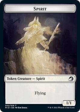 Image for Spirit // Spider Double-Sided Token (2 // 11) (MID) - Magic: The Gathering