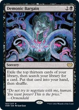 Image for Demonic Bargain (103) (VOW) - Magic: The Gathering