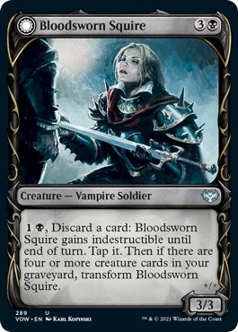 Image for Bloodsworn Squire (Showcase) (289) (VOW) - Magic: The Gathering