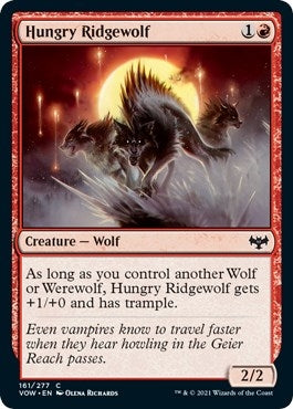 Image for Hungry Ridgewolf (161) (VOW) - Magic: The Gathering