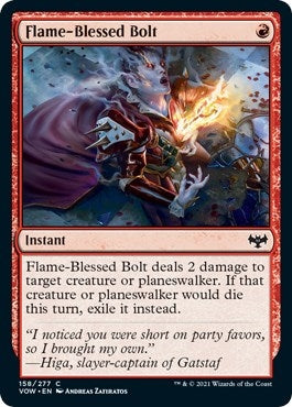 Image for Flame-Blessed Bolt (158) (VOW) - Magic: The Gathering