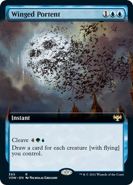 Image for Winged Portent (Extended Art) (365) (VOW) - Magic: The Gathering