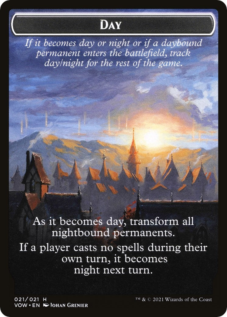 Image for Day // Night Double-Sided Token (21) (VOW) - Magic: The Gathering