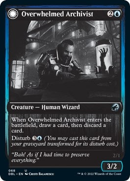 Image for Overwhelmed Archivist (68) (DBL) - Magic: The Gathering