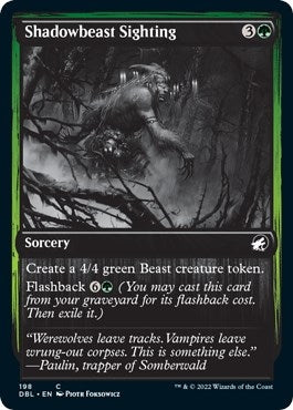 Image for Shadowbeast Sighting (198) (DBL) - Magic: The Gathering