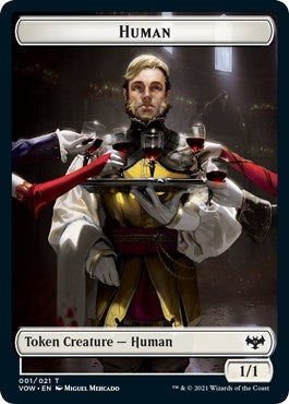 Image for Human (001) // Vampire (016) Double-Sided Token (1 // 16) (VOW) - Magic: The Gathering