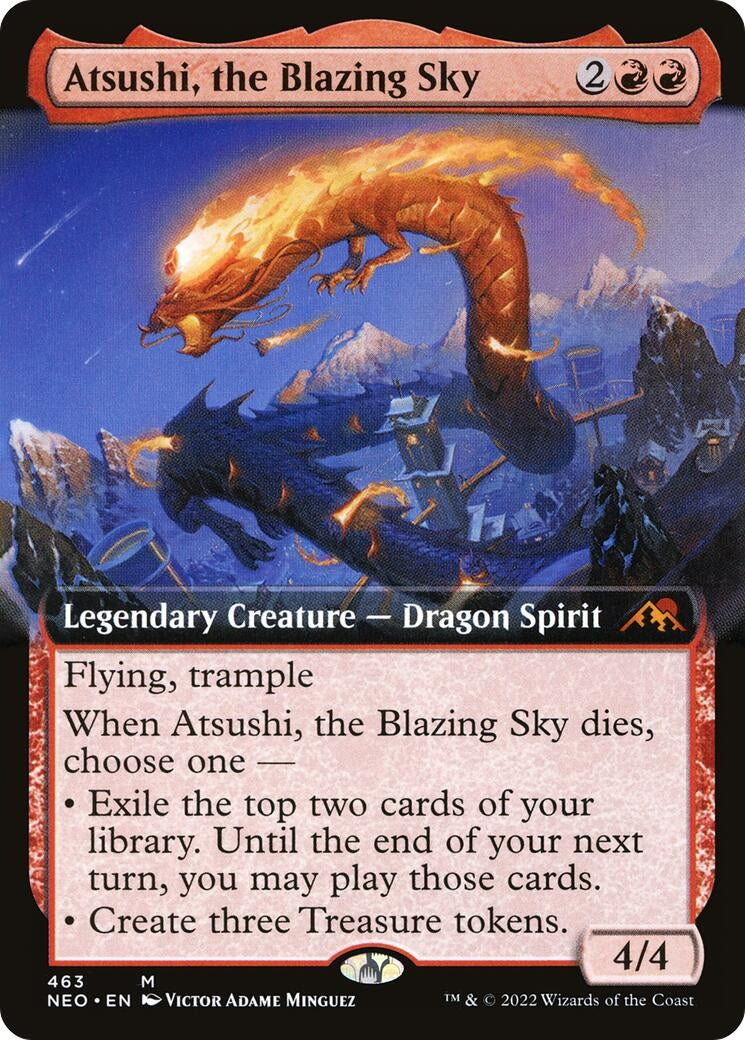 Image for Atsushi, the Blazing Sky (Extended Art) (463) (NEO) - Magic: The Gathering