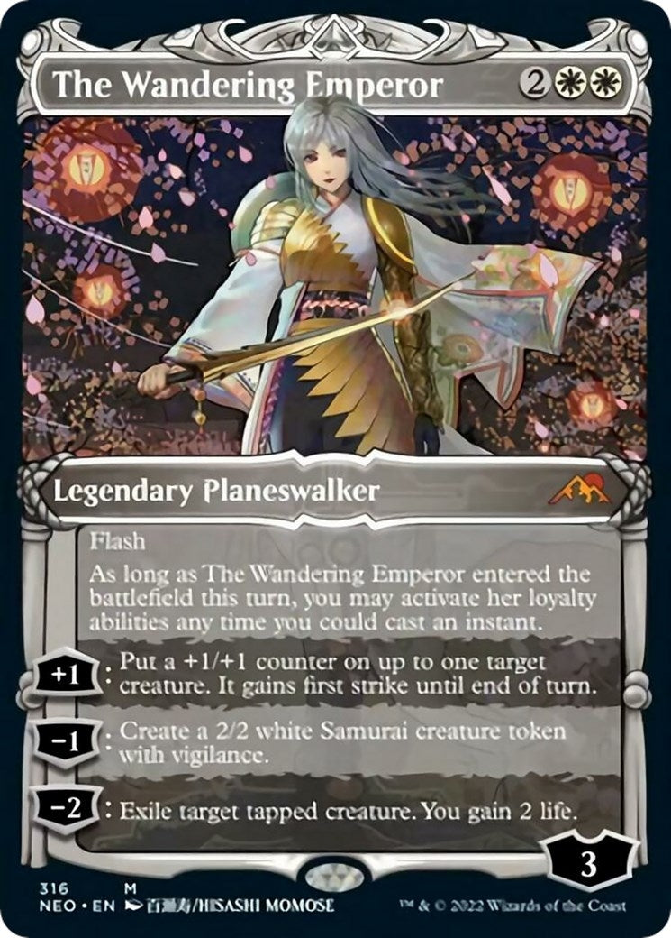 Image for The Wandering Emperor (Showcase) (316) (NEO) - Magic: The Gathering