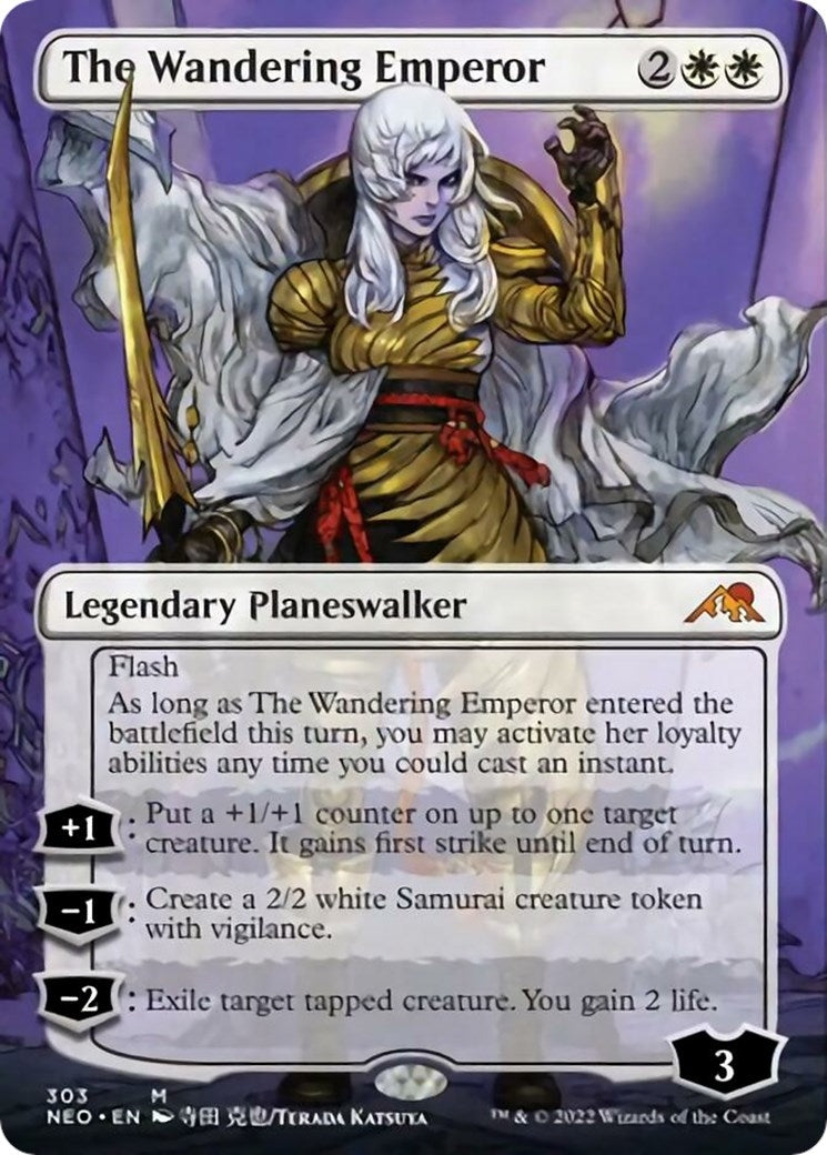 Image for The Wandering Emperor (Borderless) (303) (NEO) - Magic: The Gathering