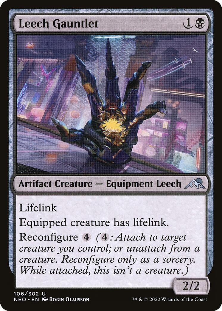 Image for Leech Gauntlet (106) (NEO) - Magic: The Gathering