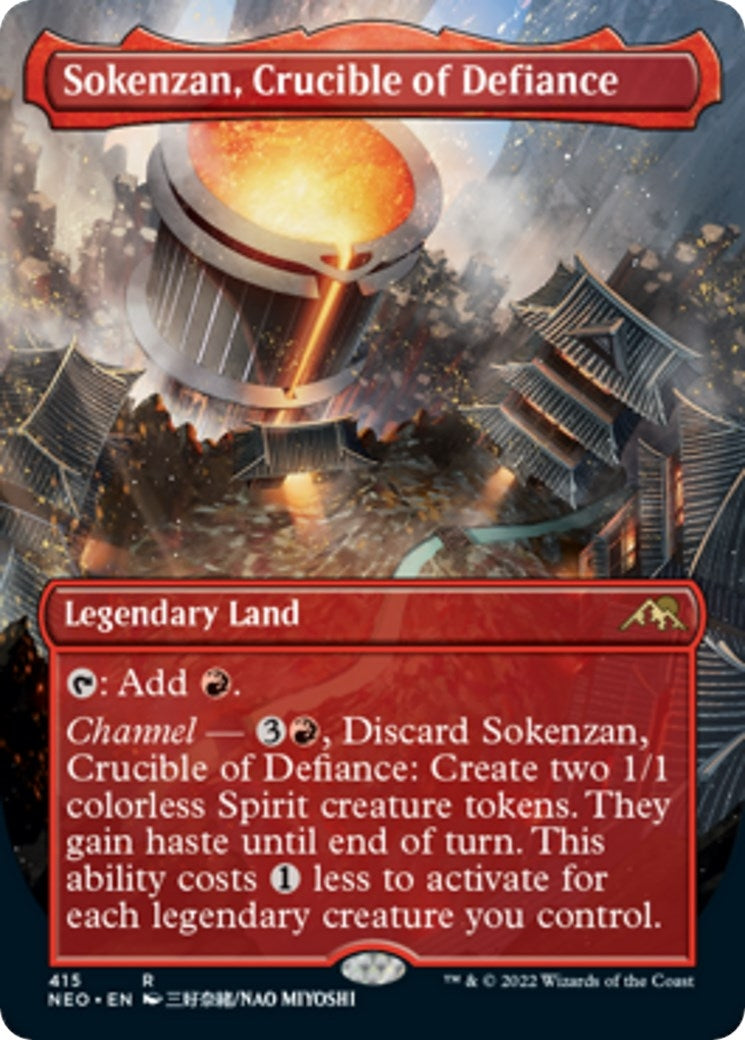 Image for Sokenzan, Crucible of Defiance (Borderless) (415) (NEO) - Magic: The Gathering