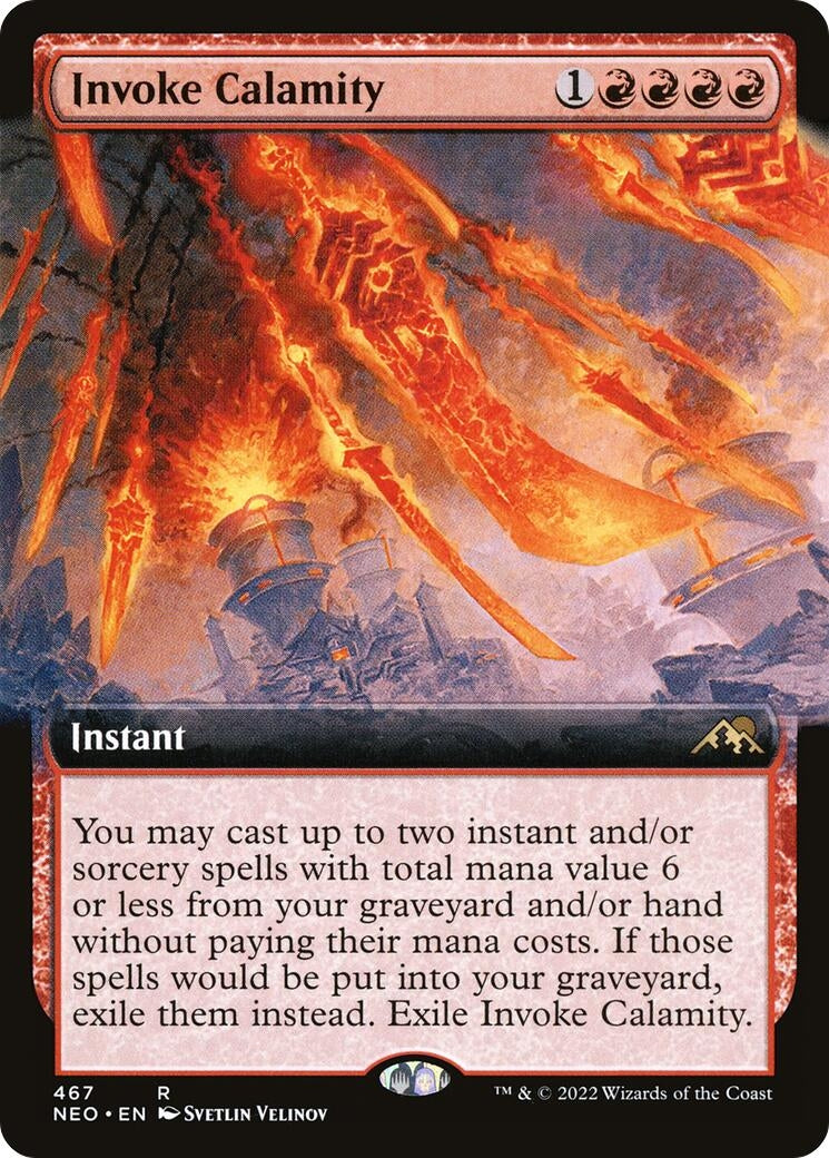 Image for Invoke Calamity (Extended Art) (467) (NEO) - Magic: The Gathering