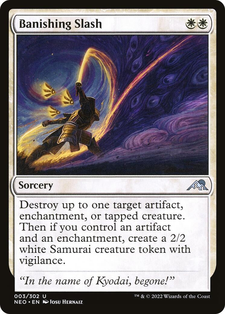Image for Banishing Slash (3) (NEO) - Magic: The Gathering