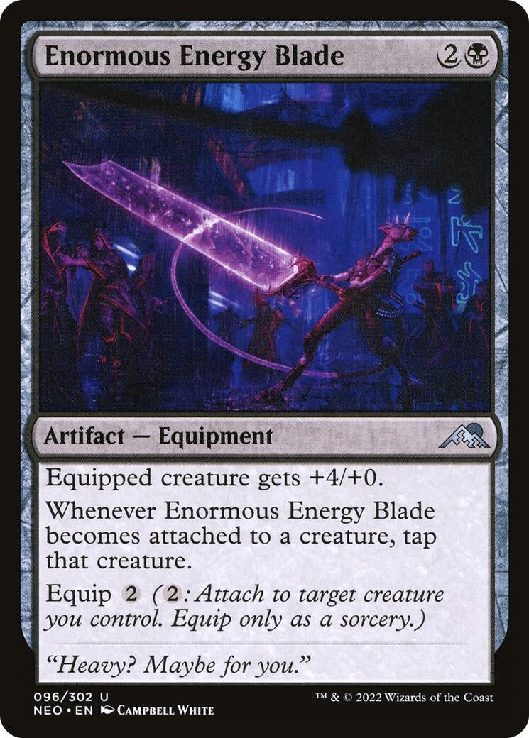 Image for Enormous Energy Blade (96) (NEO) - Magic: The Gathering