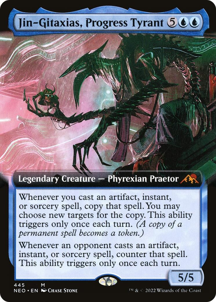 Image for Jin-Gitaxias, Progress Tyrant (Extended Art) (445) (NEO) - Magic: The Gathering