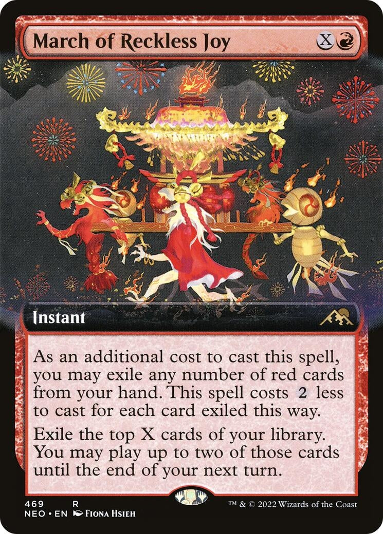 Image for March of Reckless Joy (Extended Art) (469) (NEO) - Magic: The Gathering