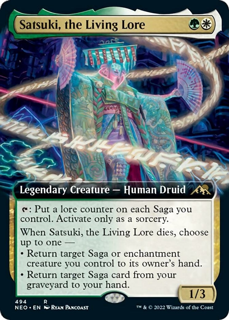 Image for Satsuki, the Living Lore (Extended Art) (494) (NEO) - Magic: The Gathering