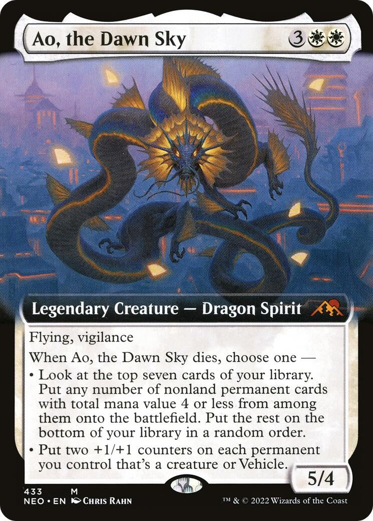 Image for Ao, the Dawn Sky (Extended Art) (433) (NEO) - Magic: The Gathering