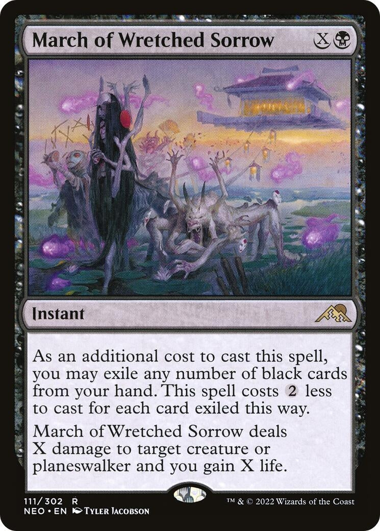 Image for March of Wretched Sorrow (111) (NEO) - Magic: The Gathering