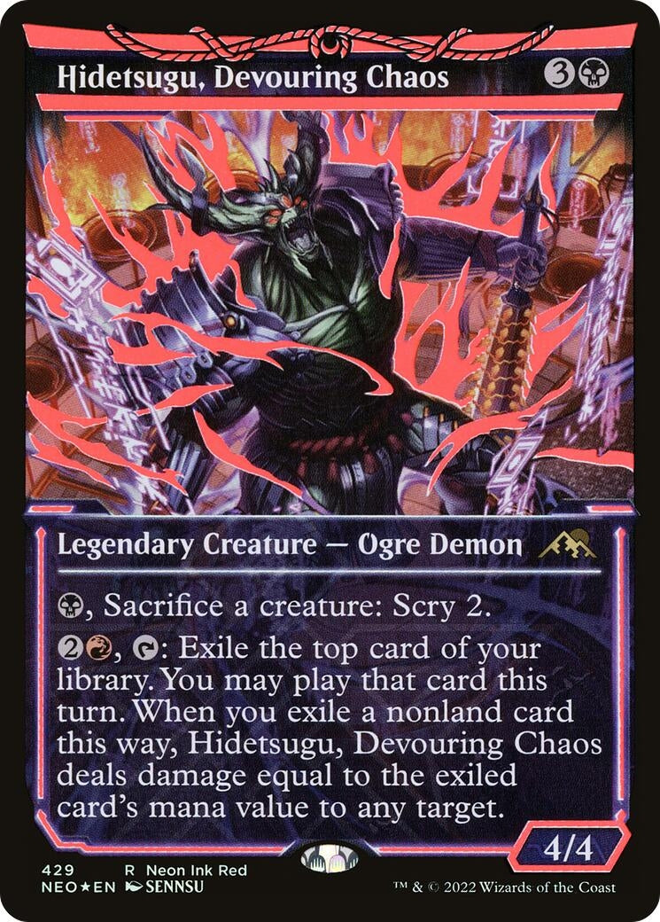 Image for Hidetsugu, Devouring Chaos (Neon Red) (429) (NEO) - Magic: The Gathering
