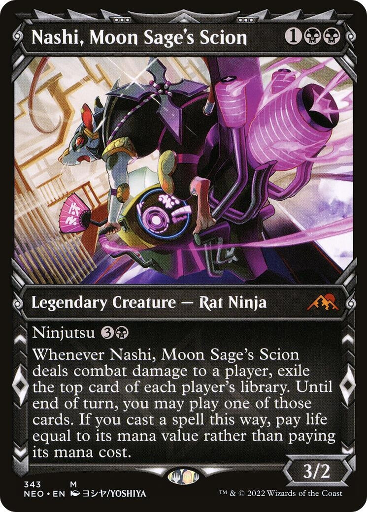 Image for Nashi, Moon Sage's Scion (Showcase) (343) (NEO) - Magic: The Gathering