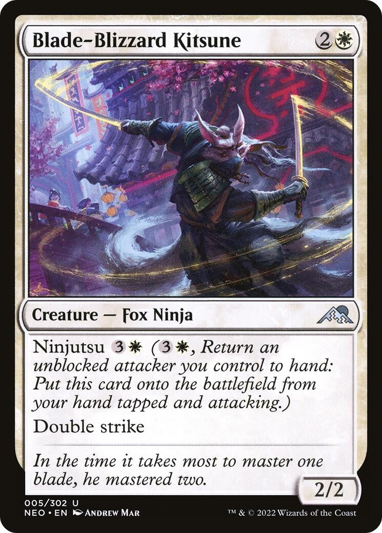 Image for Blade-Blizzard Kitsune (5) (NEO) - Magic: The Gathering