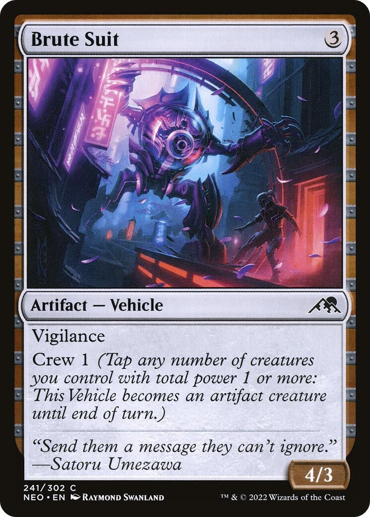 Image for Brute Suit (241) (NEO) - Magic: The Gathering