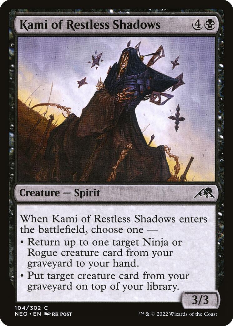 Image for Kami of Restless Shadows (104) (NEO) - Magic: The Gathering