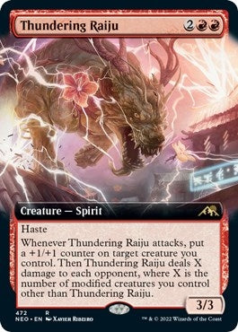 Image for Thundering Raiju (Extended Art) (472) (NEO) - Magic: The Gathering