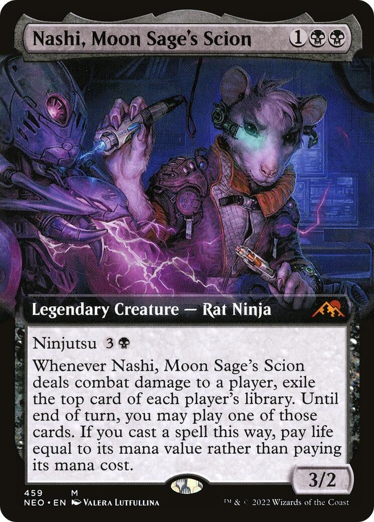 Image for Nashi, Moon Sage's Scion (Extended Art) (459) (NEO) - Magic: The Gathering
