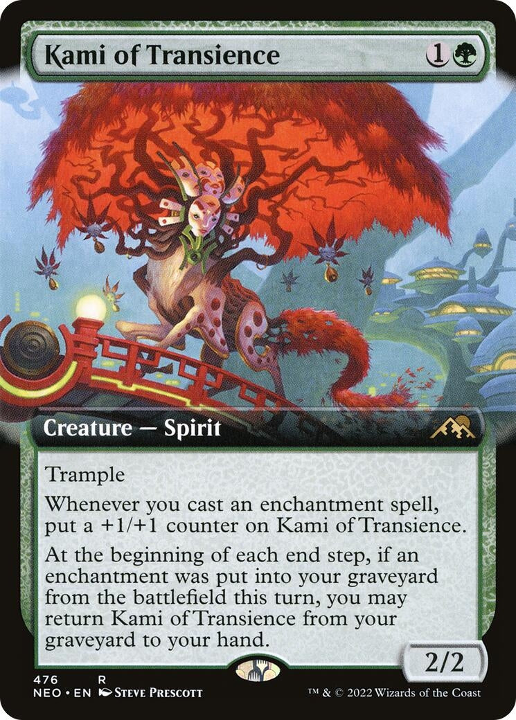 Image for Kami of Transience (Extended Art) (476) (NEO) - Magic: The Gathering