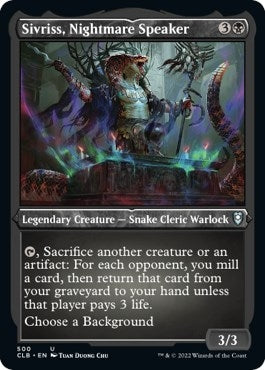 Sivriss, Nightmare Speaker (Foil Etched) (500) (CLB)