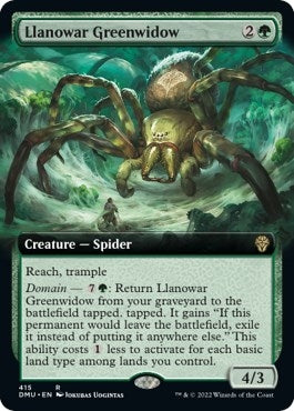 Llanowar Greenwidow (Extended Art) (415) (DMU)