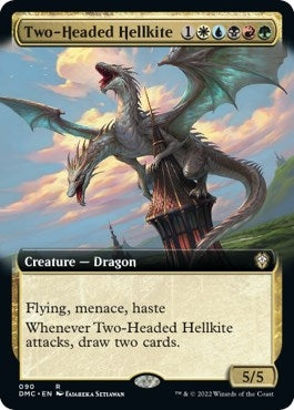 Two-Headed Hellkite (Extended Art) (90) (DMC)