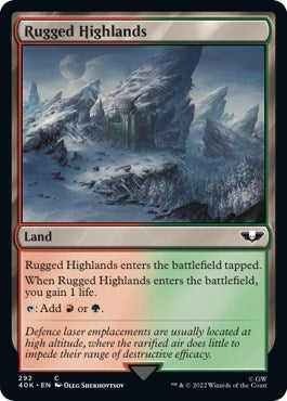 Image for Rugged Highlands (Surge Foil) (292) (40K) - Magic: The Gathering