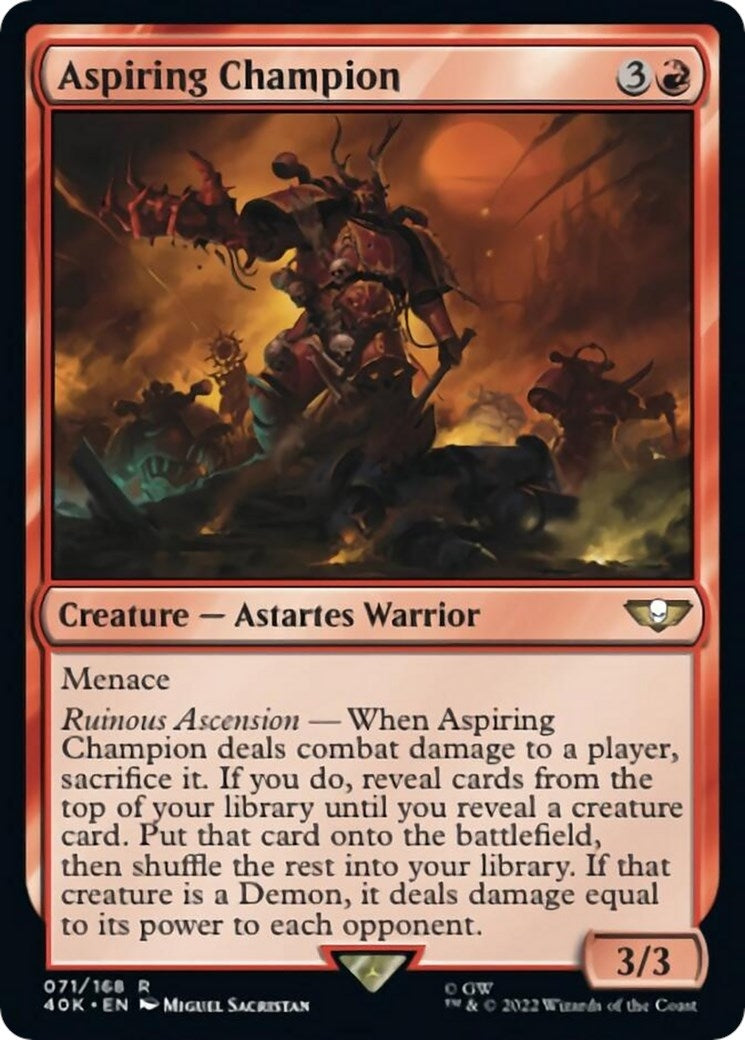 Image for Aspiring Champion (71) (40K) - Magic: The Gathering
