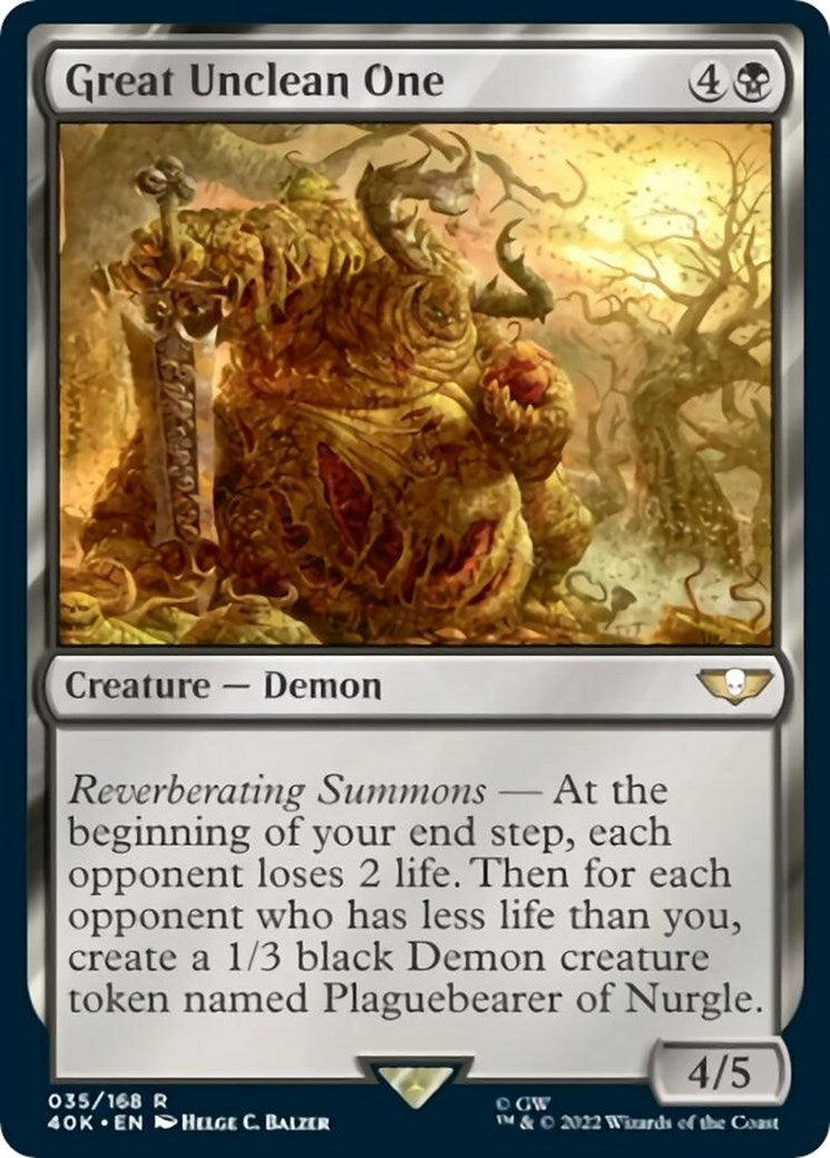 Image for Great Unclean One (Surge Foil) (35) (40K) - Magic: The Gathering