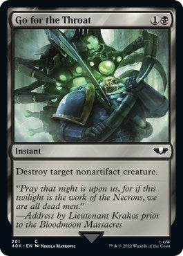 Image for Go for the Throat (Surge Foil) (201) (40K) - Magic: The Gathering